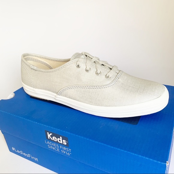 NWB KEDS Champion Matte Brushed Metallic Silver - Picture 5 of 8